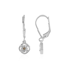 Zilveren oorbellen met I3 Champagne Diamanten