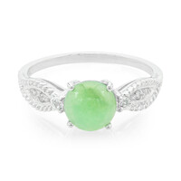 Zilveren ring met een keizerlijk chrysopraas