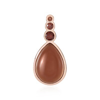 Zilveren hanger met een Chocolade Maansteen (KM by Juwelo)