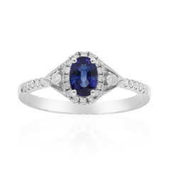 Gouden ring met een Blauwe Ceylon saffier (CIRARI)