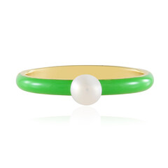 Zilveren ring met een Witte zoetwater kweekparel