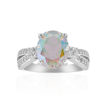 Zilveren ring met een maanlicht kwarts