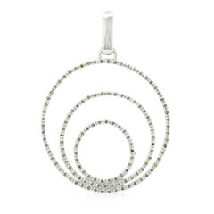 Zilveren hanger met Fancy diamanten