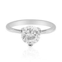Zilveren ring met een witte topaas