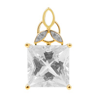 Gouden hanger met een danburiet