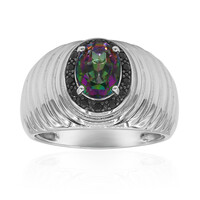 Zilveren ring met een mystieke kwarts