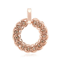 Gouden hanger met SI1 Argyle Rose De France Diamanten