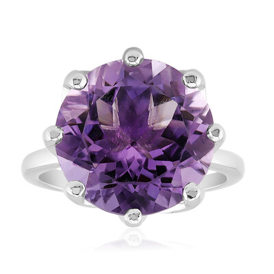 Zilveren ring met een Boliviaanse amethist
