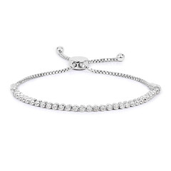 Zilveren armband met diamanten