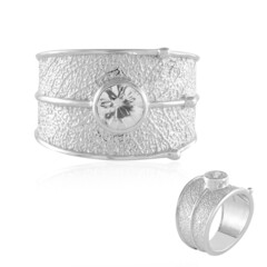 Zilveren ring met een zirkoon