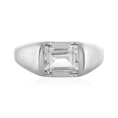 Zilveren ring met een witte topaas