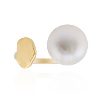 Zilveren ring met een Witte zoetwater kweekparel