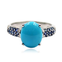 Zilveren ring met een Sleeping Beauty Turkoois (Faszination Türkis)