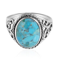 Zilveren ring met een turkoois (Art of Nature)