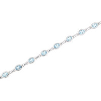 Gouden armband met AAA aquamarijnstenen