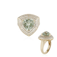 Gouden ring met een Rio Grande groene amethist (de Melo)