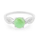 Zilveren ring met een keizerlijk chrysopraas