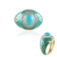 Zilveren ring met een Sleeping Beauty Turkoois (Adela Silber)