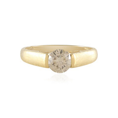 Gouden ring met een I1 Champagne diamant  (de Melo)
