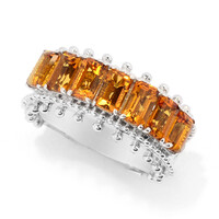 Zilveren ring met citrienstenen (Dallas Prince Designs)