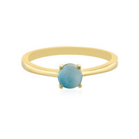 Zilveren ring met een larimar