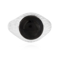Zilveren herenring met een zwarte onyx