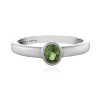 Zilveren ring met een Russische demantoïde