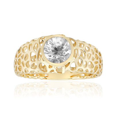 Gouden ring met een zirkoon (Ornaments by de Melo)