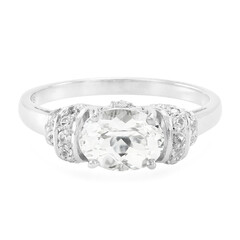 Zilveren ring met een Himalaya beril