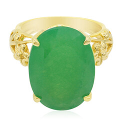 Zilveren ring met een jade