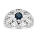 Zilveren ring met een blauwe saffier (Annette classic)