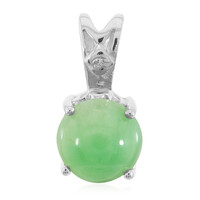 Zilveren hanger met een keizerlijk chrysopraas