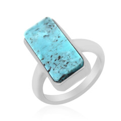 Zilveren ring met een Kingman turkoois (Anne Bever)