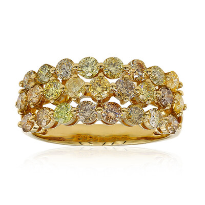 Gouden ring met SI2 Fancy Diamanten (CIRARI)