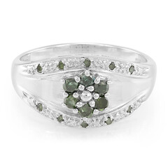 Zilveren ring met Fancy diamanten
