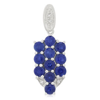 Zilveren hanger met blauwe saffieren