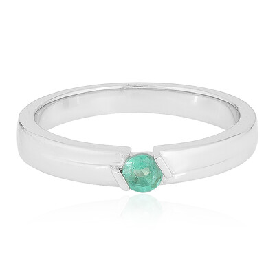 Zilveren ring met een Columbiaanse smaragd