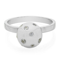Zilveren ring met zirkonen