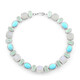 Zilveren armband met Sleeping Beauty Turkooisen (KM by Juwelo)