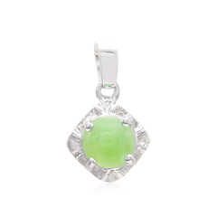 Zilveren hanger met een keizerlijk chrysopraas