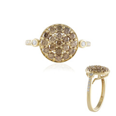 Gouden ring met I2 Champagne Diamanten (de Melo)
