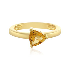 Zilveren ring met een citrien