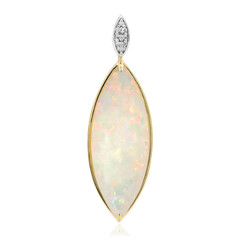Gouden hanger met een Braziliaanse witte opaal