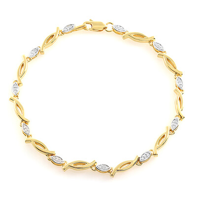 Zilveren armband met I2 (J) Diamanten