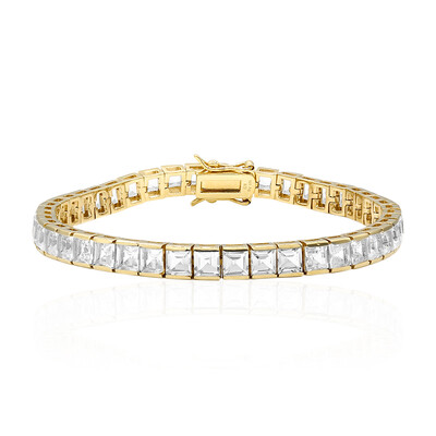 Zilveren armband met witte topaasstenen