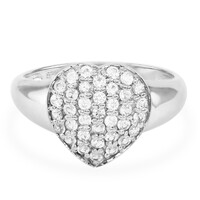 Zilveren ring met witte saffieren