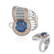 Zilveren ring met een kleurwissel fluoriet (Dallas Prince Designs)