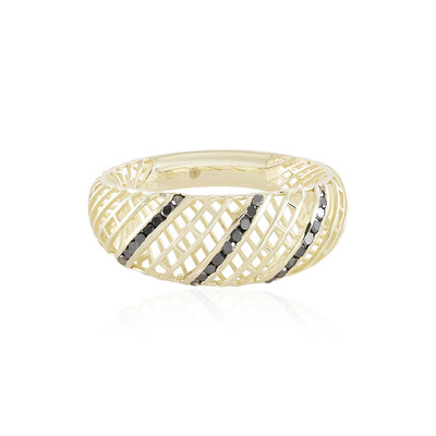 Gouden ring met zwarte diamanten (Ornaments by de Melo)