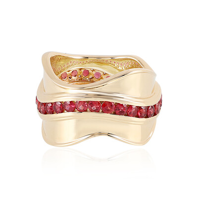 Gouden ring met Tanzania robijnen (de Melo)