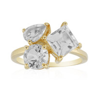 Zilveren ring met een witte topaas